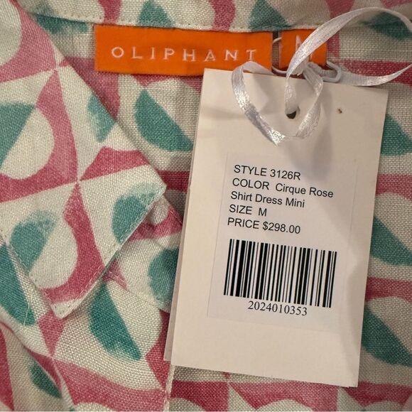Oliphant Mini Shirt Dress in Cirque Rose New - Picture 2 of 6